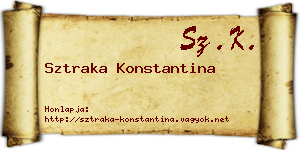 Sztraka Konstantina névjegykártya